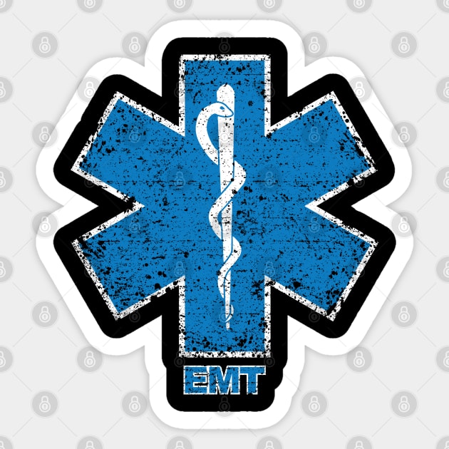 Star of Life - EMT (Worn) [Rx-TP] Sticker by Roufxis